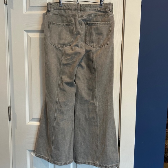 Divided H&M Super Wide Leg Gray Jeans Size 4 - Picture 2 of 8